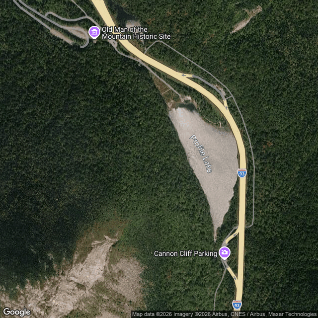 The notch, hybrid map, zoom 16. Map data © Google.