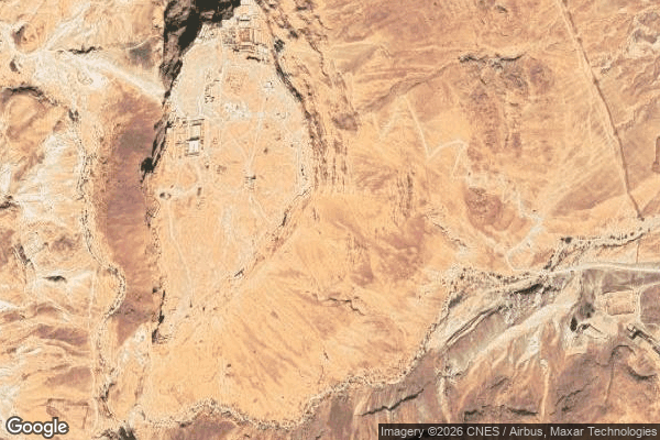 Masada National Park, Google Maps satellite