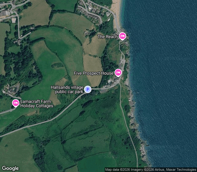 Hallsands cove from above, Google Maps