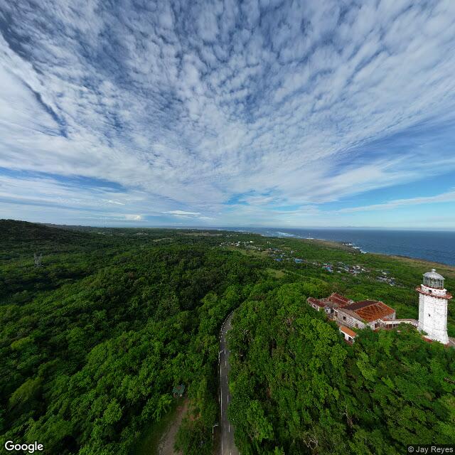 Cape Bojeador Lighthouse, street view, October 2025. Photo credit Jay Reyes.