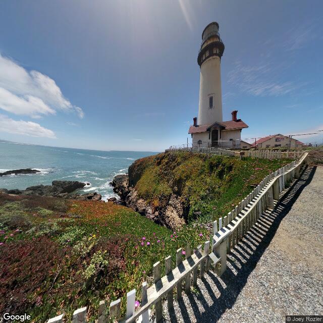 Pigeon Point Lighthouse, street view, May 2014. Photo credit Joey Rozier.