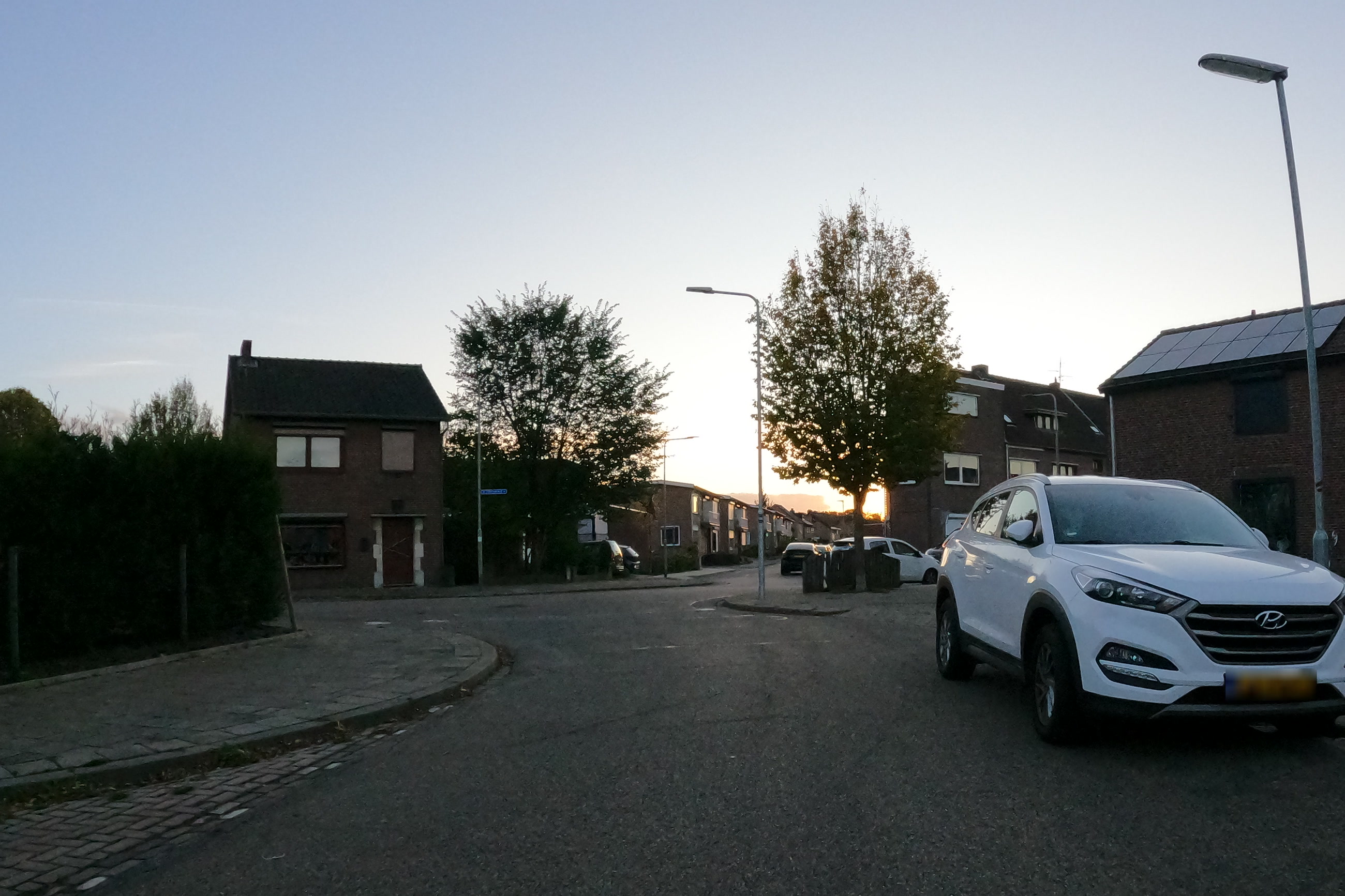 the sun at the end of Kruisstraat, Landgraaf