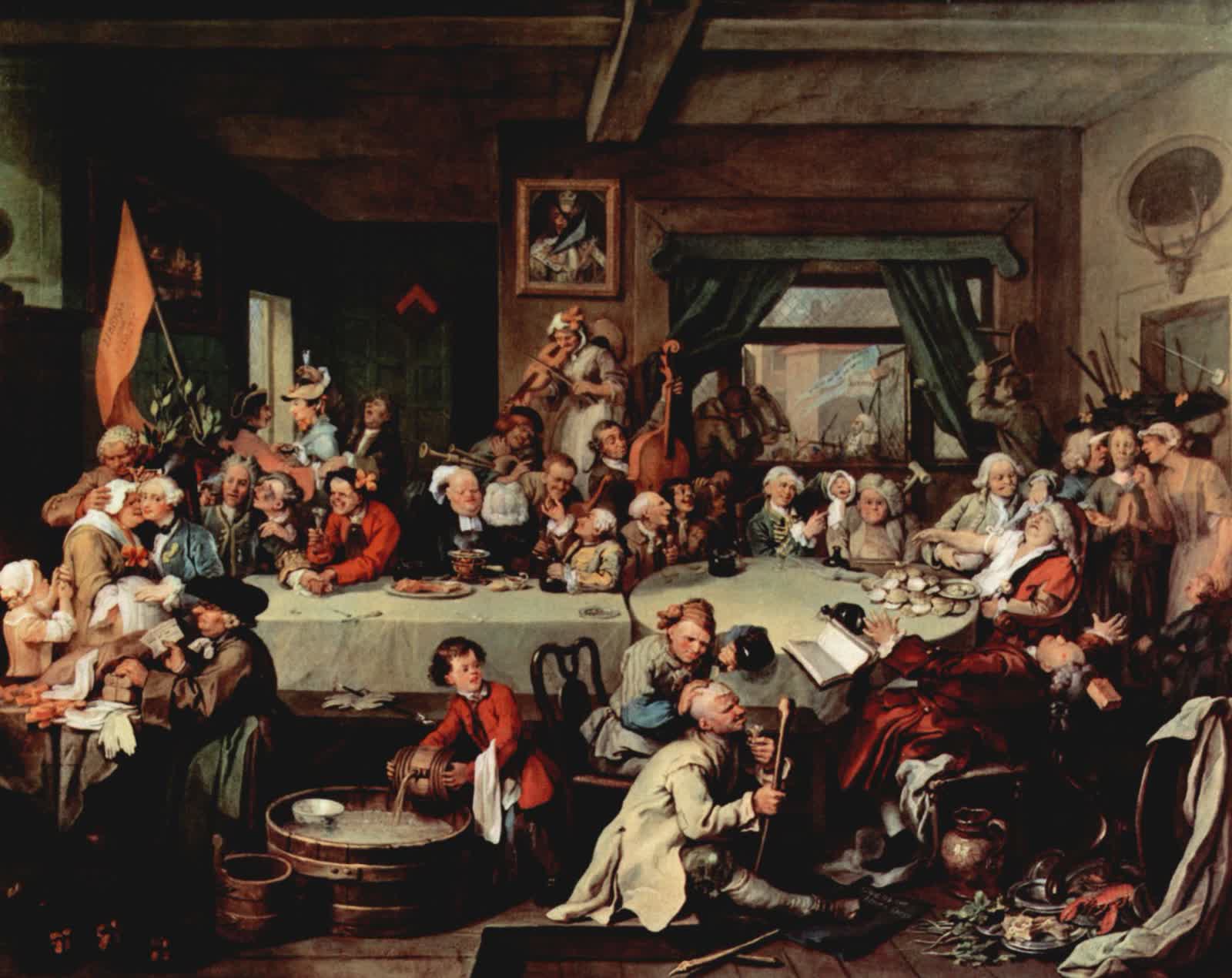 An Election Entertainment, William Hogarth, c.1755