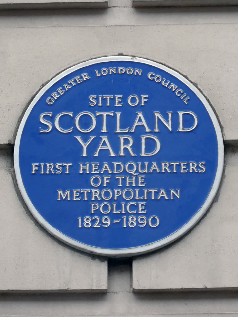 Site of Scotland Yard, first headquarters of the Metropolitan Police 1829-1890