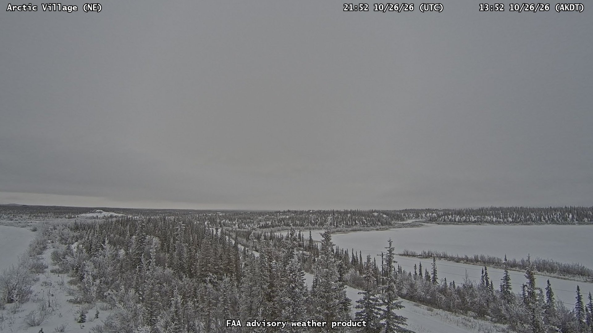 The Chandalar river at Arctic Village, northeast camera, 21:53Z on October 26